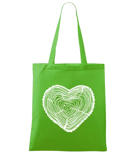 Látková taška Pařez srdce 