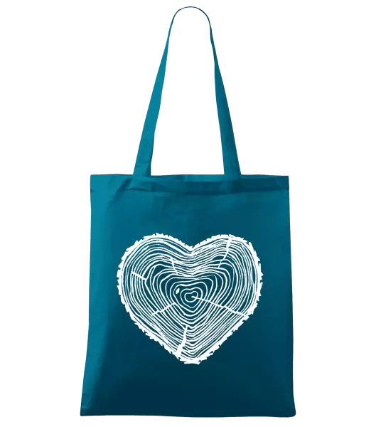 Látková taška Pařez srdce 