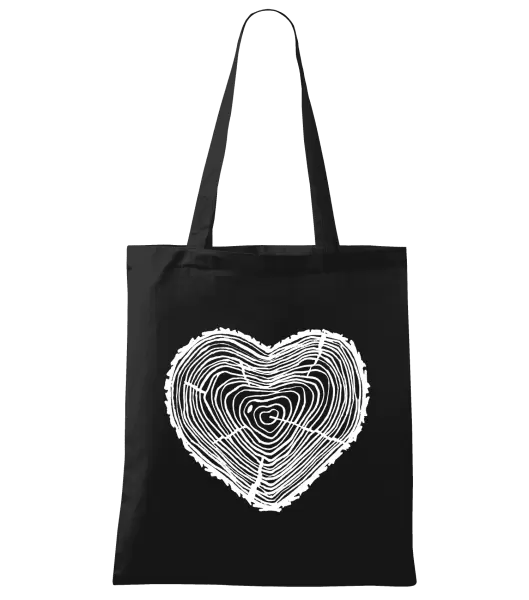 Látková taška Pařez srdce 