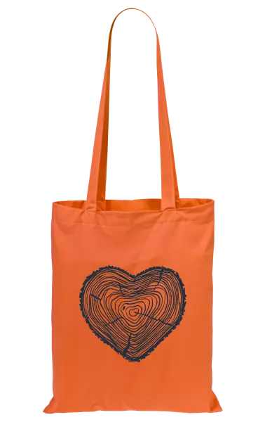 Látková taška Pařez srdce 