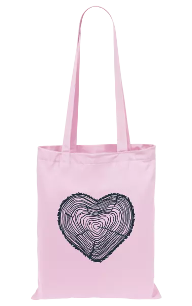 Látková taška Pařez srdce
