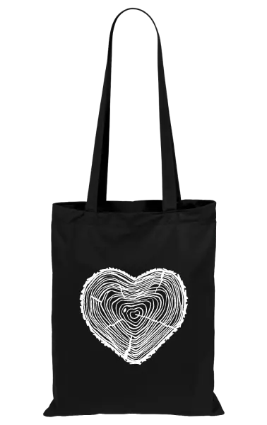 Látková taška Pařez srdce 
