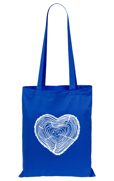 Látková taška Pařez srdce