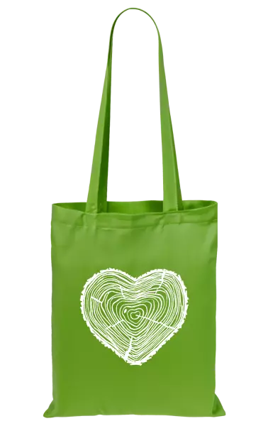 Látková taška Pařez srdce