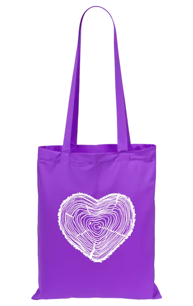 Látková taška Pařez srdce