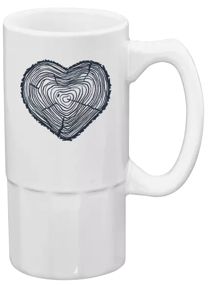 Půllitr Pařez srdce