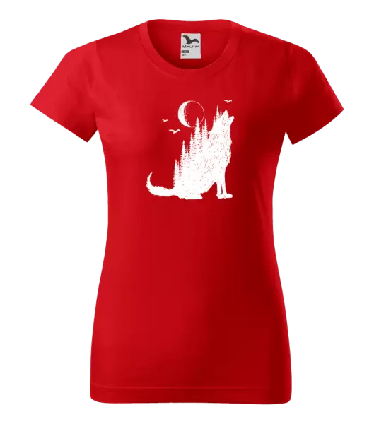 Dámské tričko Vlk v lese