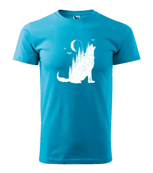 Pánske tričko Vlk v lese