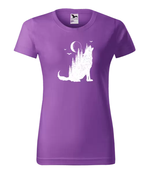 Dámské tričko Vlk v lese