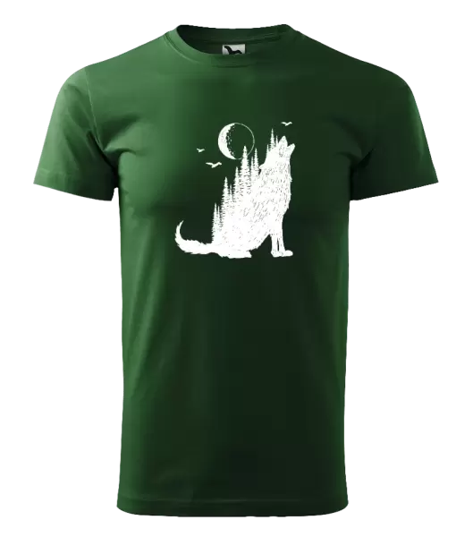 Pánske tričko Vlk v lese