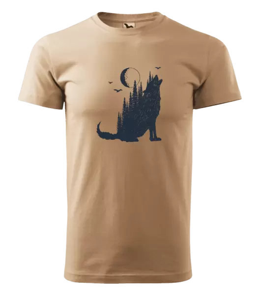 Pánske tričko Vlk v lese