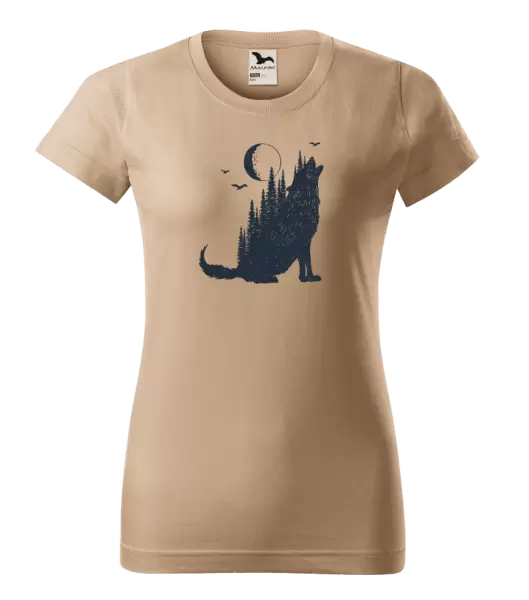 Dámské tričko Vlk v lese
