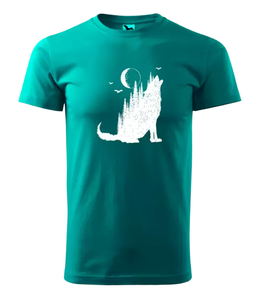 Pánske tričko Vlk v lese