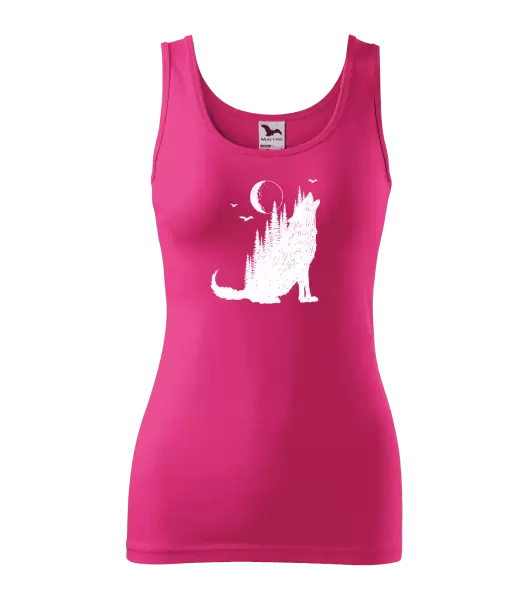 Dámske tielko Vlk v lese