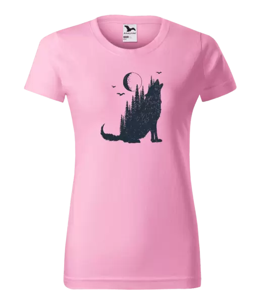 Dámské tričko Vlk v lese