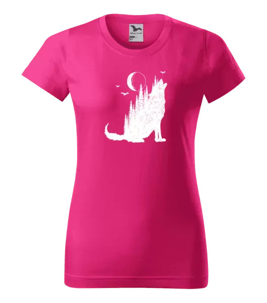 Dámské tričko Vlk v lese