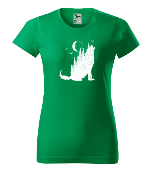 Dámské tričko Vlk v lese