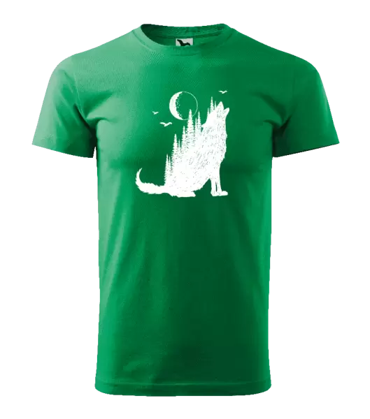 Pánske tričko Vlk v lese