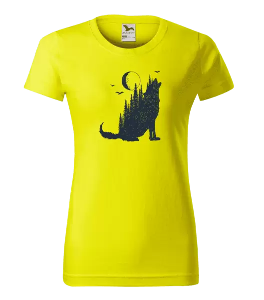 Dámské tričko Vlk v lese