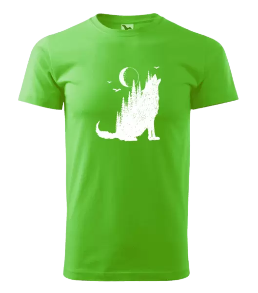 Pánske tričko Vlk v lese