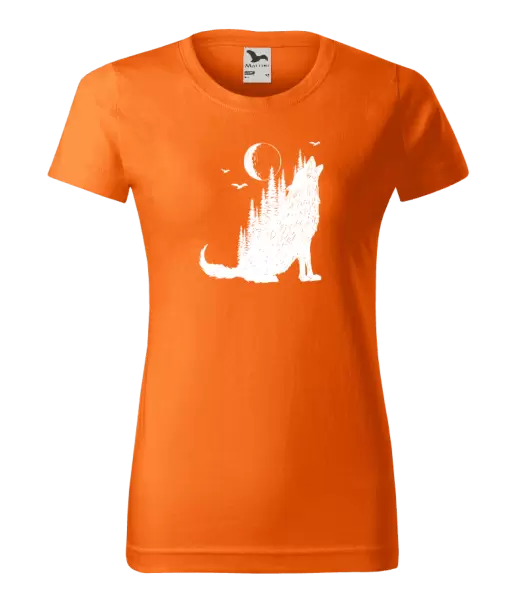 Dámské tričko Vlk v lese