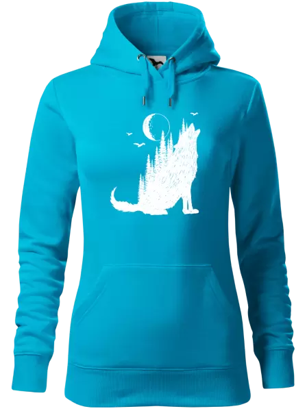 Dámska mikina Vlk v lese