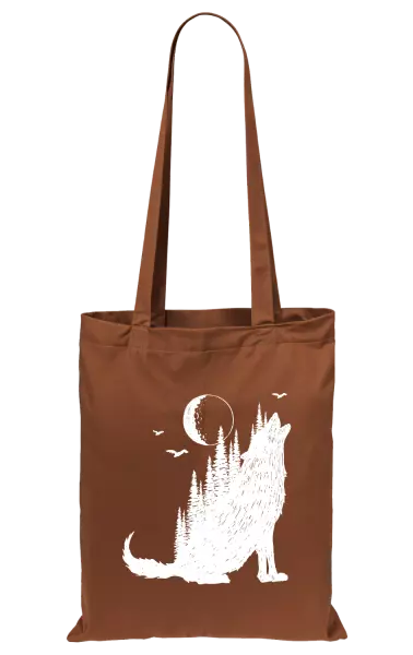 Látková taška Vlk v lese