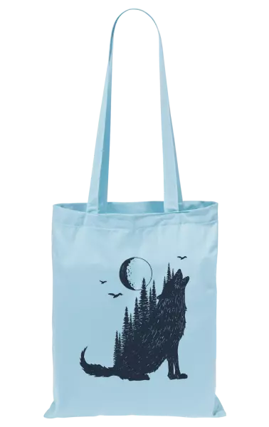 Látková taška Vlk v lese