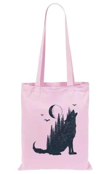 Látková taška Vlk v lese