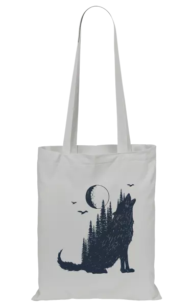 Látková taška Vlk v lese