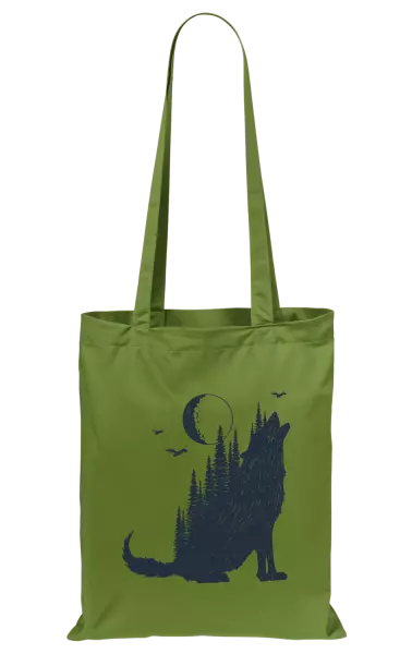 Látková taška Vlk v lese