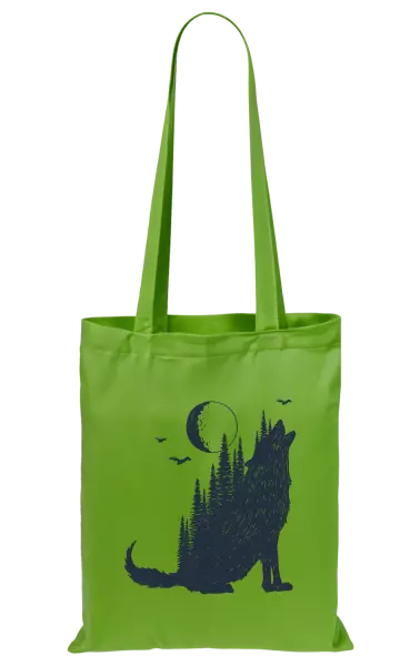 Látková taška Vlk v lese