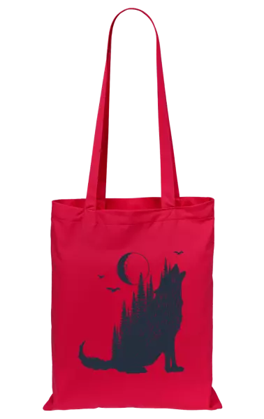 Látková taška Vlk v lese