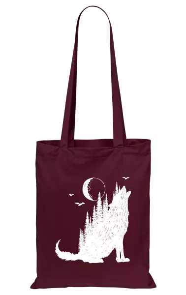 Látková taška Vlk v lese