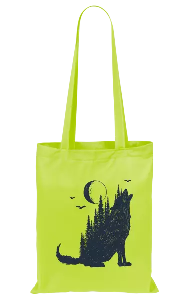 Látková taška Vlk v lese
