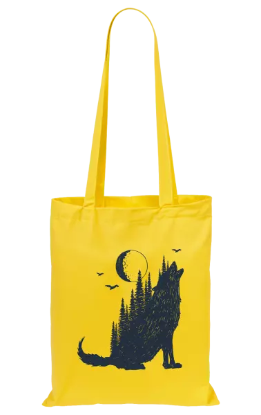 Látková taška Vlk v lese