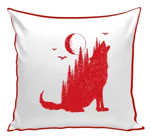 Polštář Vlk v lese