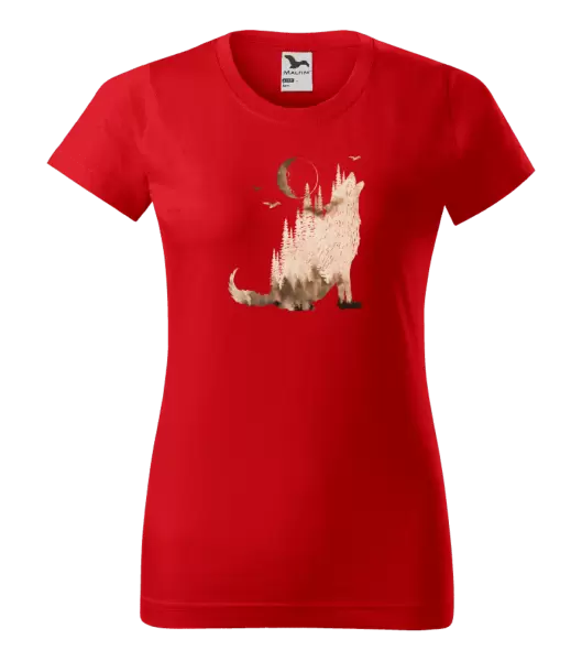 Dámské tričko Vlk v mlze