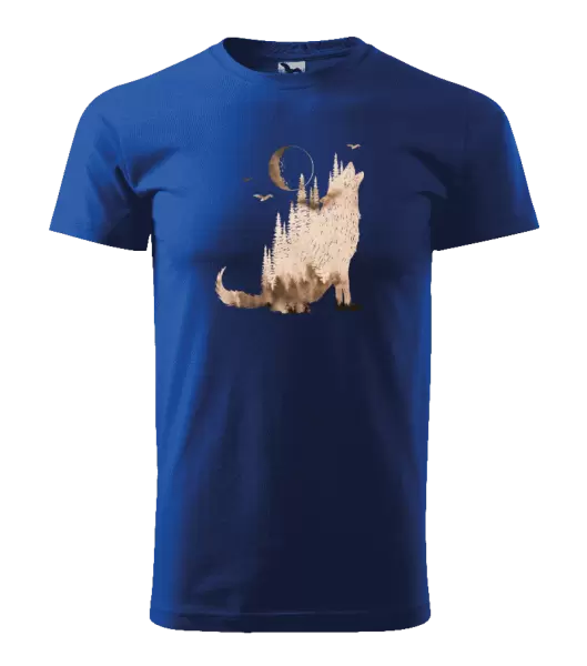 Pánske tričko Vlk v mlhe