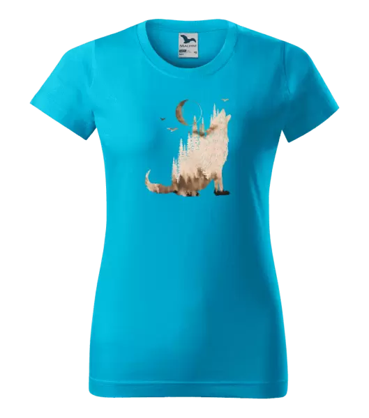 Dámské tričko Vlk v mlze