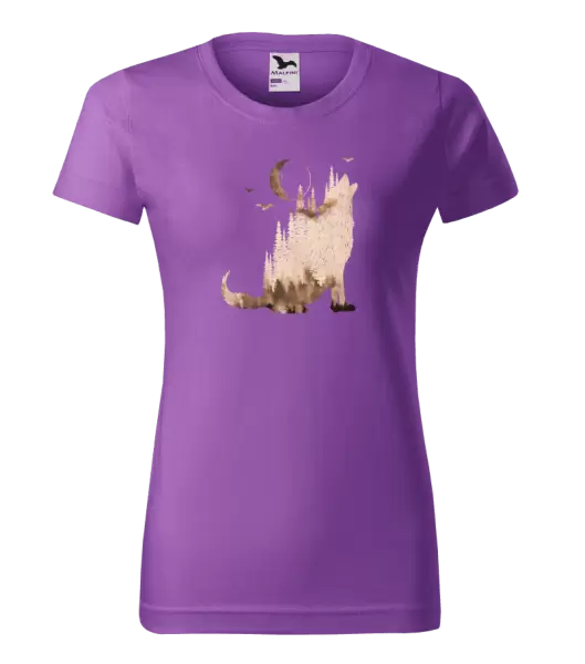 Dámské tričko Vlk v mlze