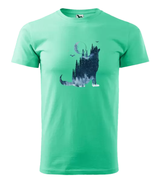 Pánské tričko Vlk v mlze