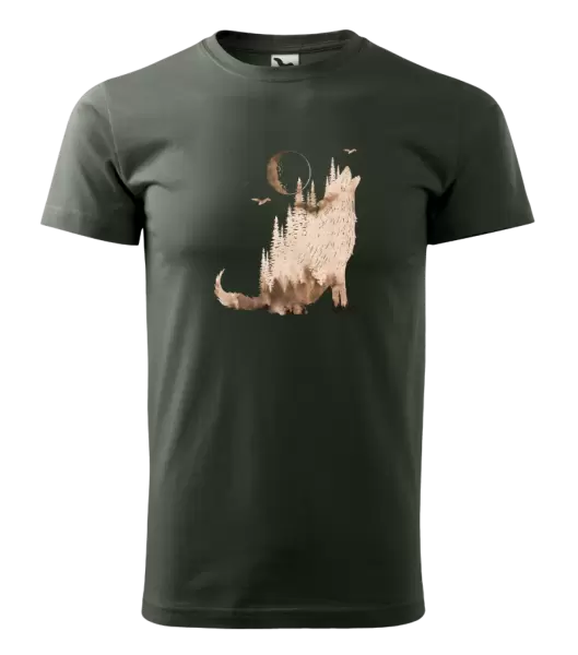 Pánské tričko Vlk v mlze