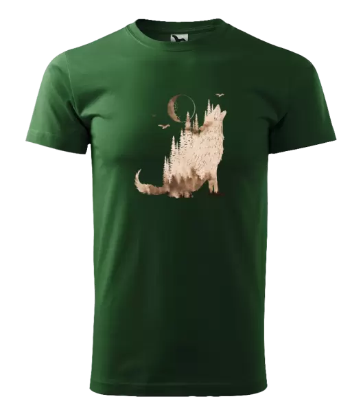 Pánské tričko Vlk v mlze