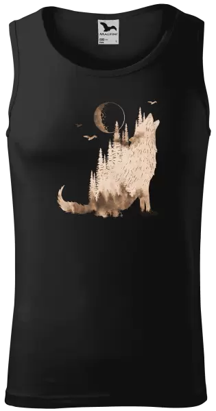 Pánské tílko Vlk v mlze