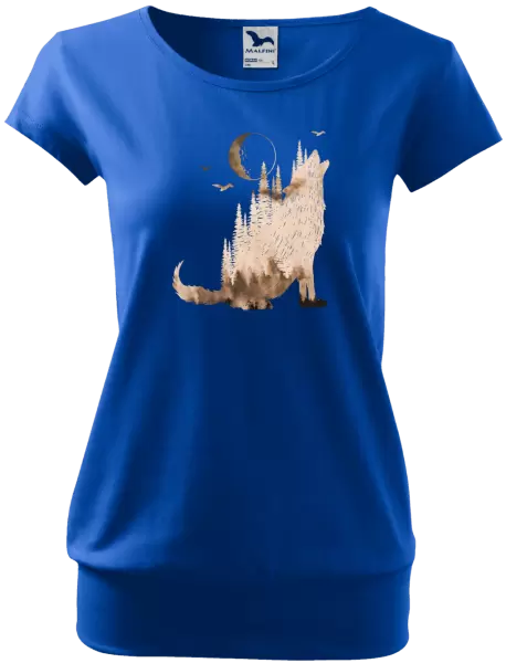 Dámské tričko Vlk v mlze