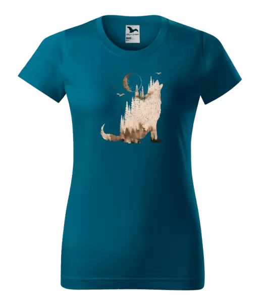 Dámské tričko Vlk v mlze