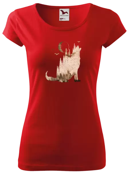 Dámské tričko Vlk v mlze