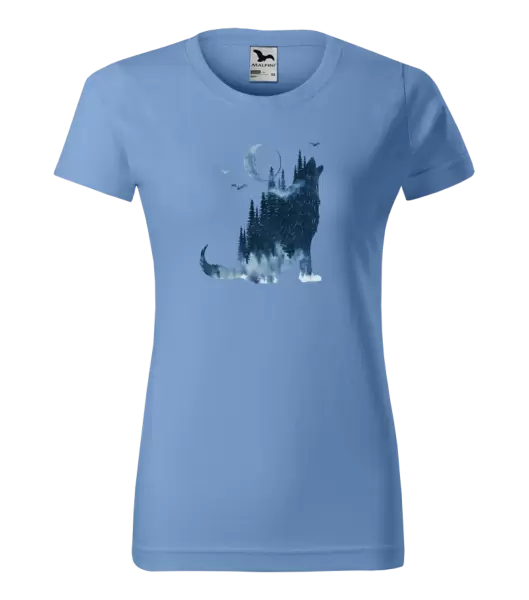 Dámské tričko Vlk v mlze