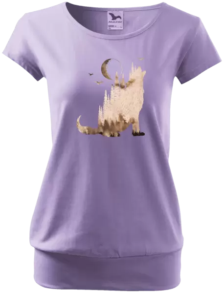 Dámské tričko Vlk v mlze